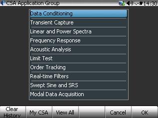Figure 23: CSA Application Group This screen shows several categories of applications.
