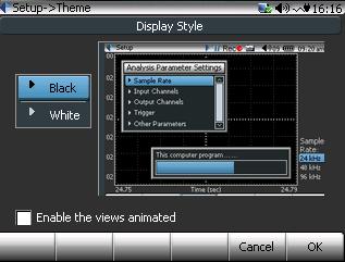 Figure 79. Theme Settings: Black or White Style. F5 (Other) -> Test Note allows entering a note to a test or scanning to enter the test note. Figure 80.