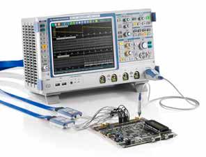 Logic analysis: fast and precise testing of embedded designs Every R&S RTE can be turned into a mixed signal oscilloscope 16 digital channels 400 MHz, 5 Gsample/s sampling rate and 100 Msample memory