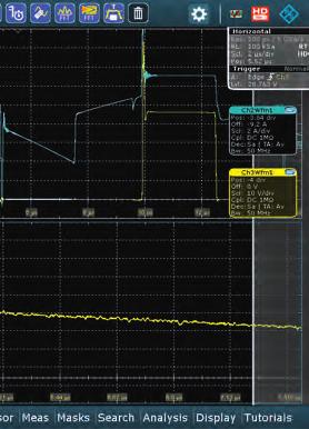 waveforms/s. This helps you find infrequent disturbances on the power rail or during EMI debugging.