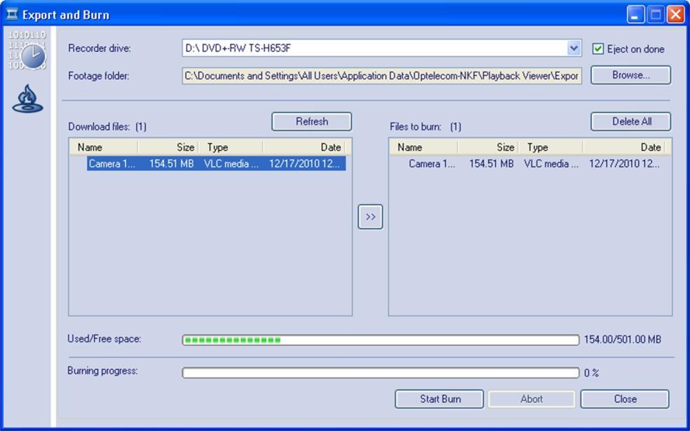 Preserving Recordings for Future Use 6.2 Burning Recordings to CD or DVD Users can burn recordings to a CD or DVD.