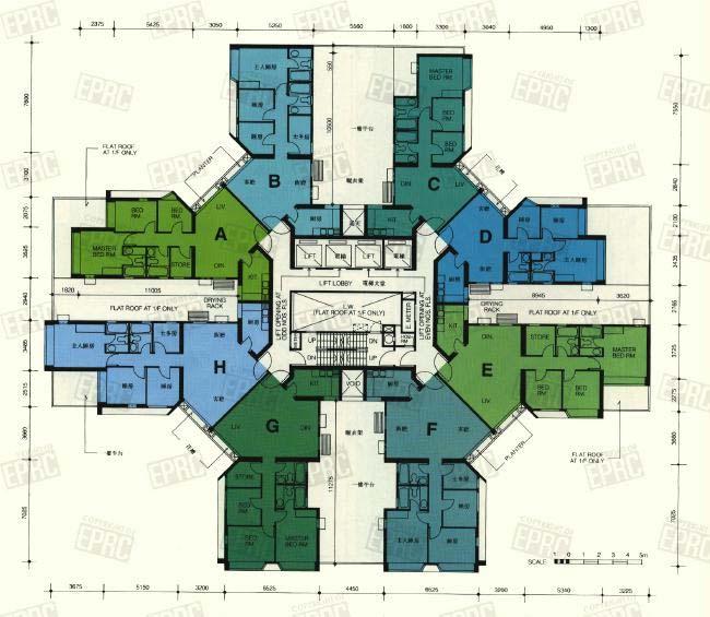APPENDIX IV-FLOOR PLAN OF BLOCK 10 IN SOUTH HORIZONS Floor Plan for