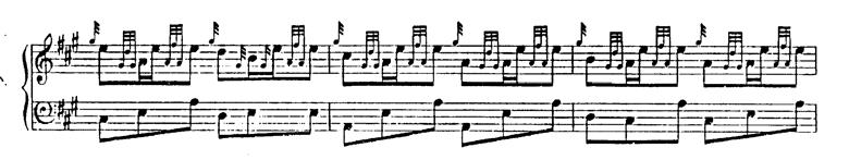 tone row of the third thumb variation so