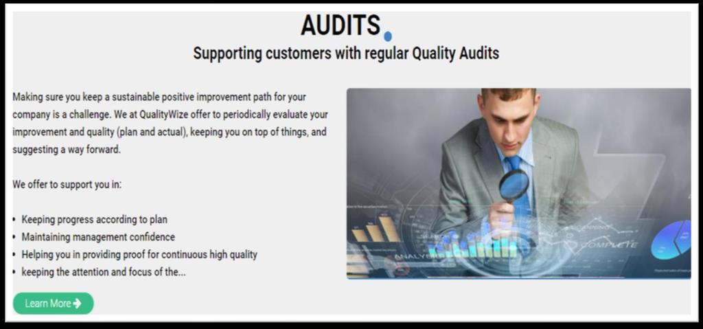 About QualityWize Initial quality assessment audits (baseline) Agile healthchecks Safe