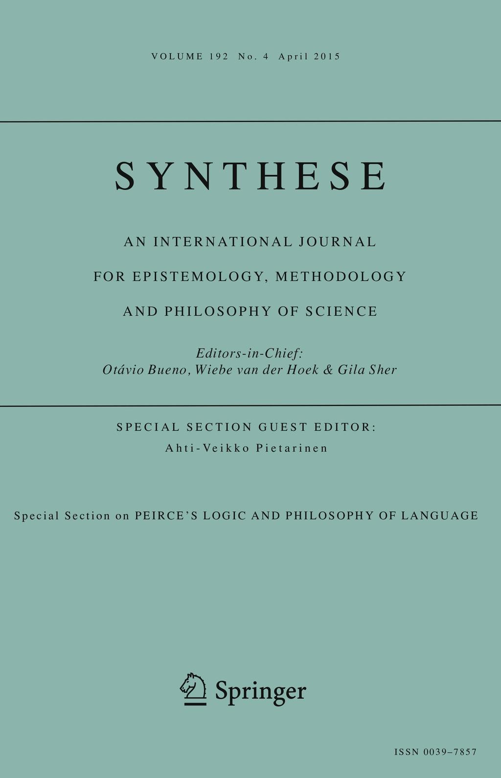 and Philosophy of Science ISSN 0039-7857 Volume 192