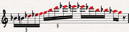 5-6 Coltrane uses a descending version