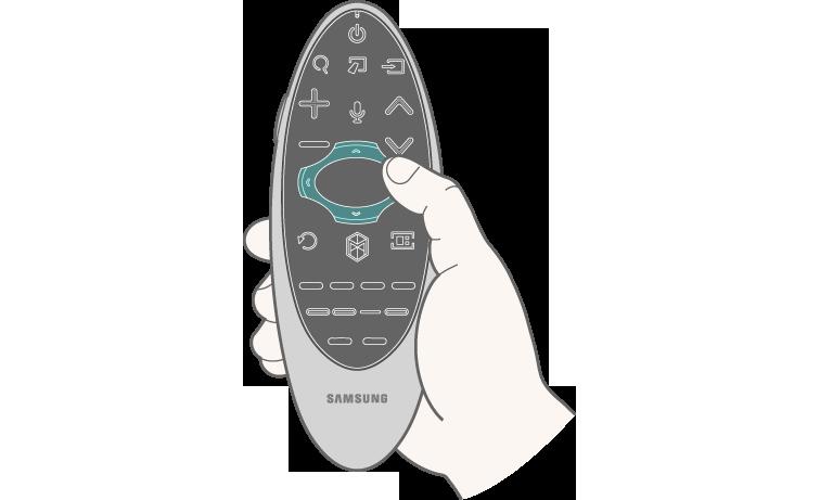 Using the Touch Pad and the Directional Buttons The touch pad and directional buttons on the Samsung Smart Control let you select and launch items and move the cursor, focus, or panels on the screen.