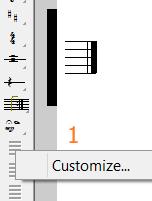 , then select the command Create your own selector icon 1. Right click on one of the 6 user selector icons in the tool bar, select Customize. 2. A staff will appear.