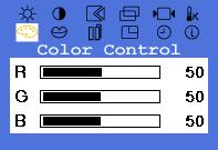 Color Temperature Menu How to adjust Color Temperature - Color temperature is a measure of the "warmth" of the image colors. 1. Push the Menu button. 2.