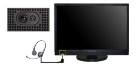 1. Connect the Audio OUT port of the DVD or VCR (DVD / DTV set top box) and the R- AUDIO-L port of the monitor with the AV(RCA) cable. 2.