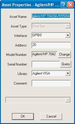 Measurement Software 4 Type the desired address in the dialog box.