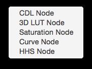 Here are the new node options: figure 4: additional node options In order to maximize the compatibility of the grades along the production workflow, as well as the ability to export