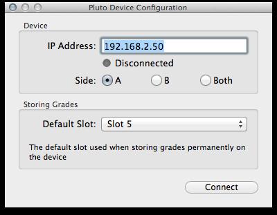 Pluto for LiveGrade PRO Important Before running LiveGrade PRO with Pluto, please make sure that you are using the latest Pluto firmware.