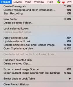 Select Project > Update select Look and Replace Image or use the keyboard shortcut Cmd + Shift + U: Figure 6: Update selected Look and Replace Image However updating the still image of a