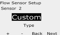 Set Up ustom Flow Sensor Turn the controller dial to Setup Wizards.
