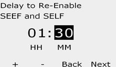 I The SELF ctions screen appears, allowing you to set the controller s behavior when a SELF condition exists.