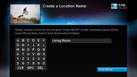 We recommend using a name that you ll easily associate with the room or it s location, such as, Living Room. The name must be 14 characters or less. You must be at the receiver to assign its name.