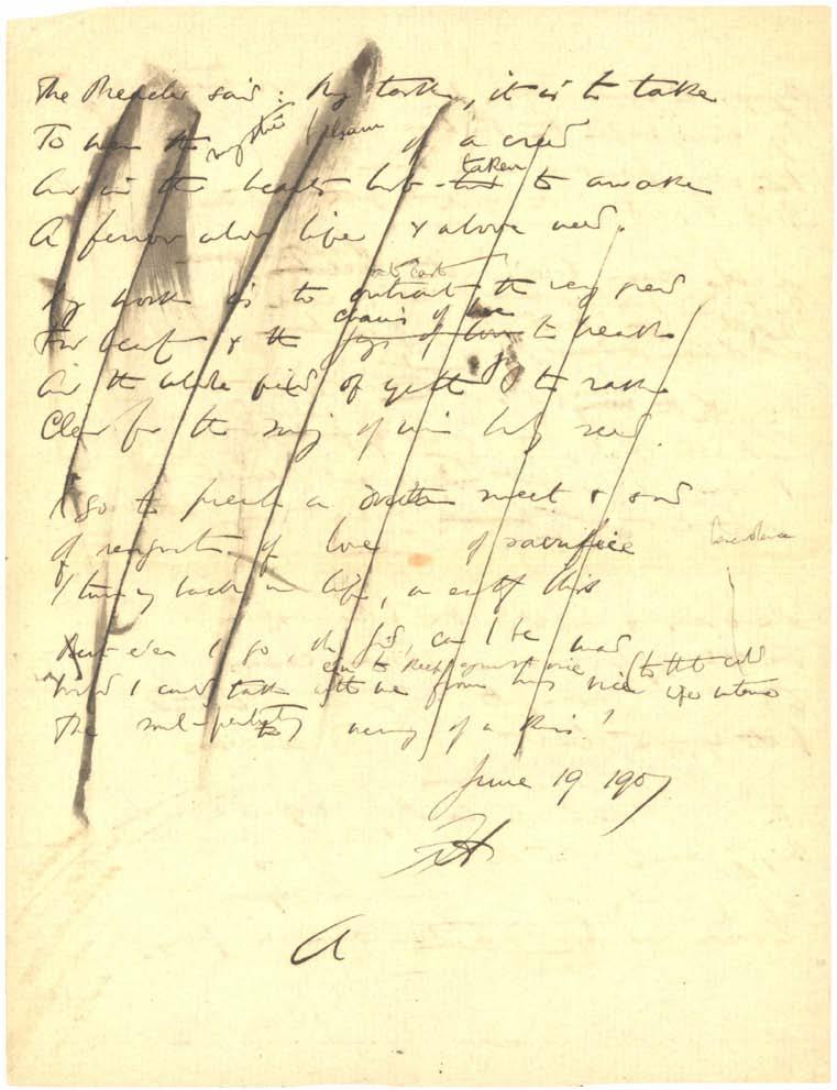3.14. [79 1-5 v, 78-43 r ]. Dated 19 June 1907. There are two documents with versions of this sonnet, 79 1-5 v (A) and 78-43 r (B), with the same date.