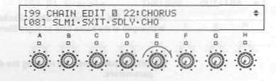 Replacing "PL1" Plate Reverb with "CHO 11 Chorus 3. Select a new affect by turning the double edit control under the desired affect. For example, replace "No.1 PL1 Plate Reverb" with "No.