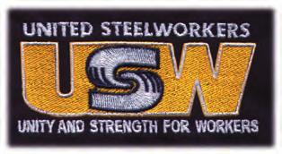 The USW logo can be embroidered or silk screened onto materials that are navy blue, golden yellow, white, tan, black or grey.