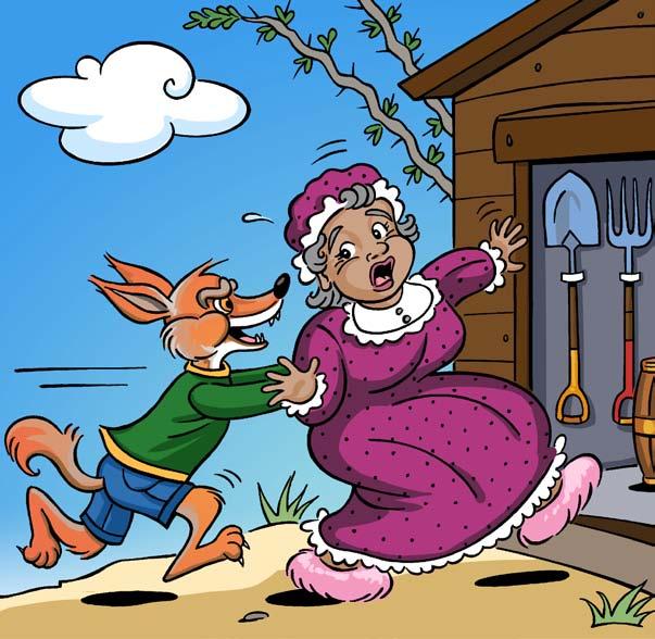To make sure he would arrive at Granny s house before Little Red, he told her about a shortcut through the desert. But the shortcut was really a longcut!