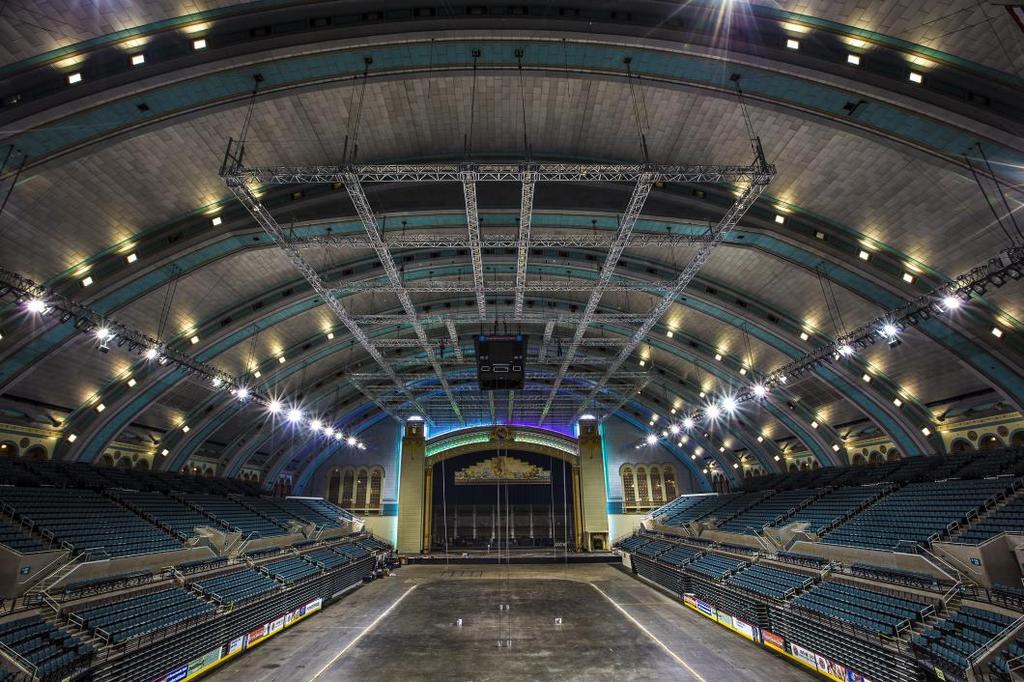 ). Touring production must provide all equipment from the GAC down to the floor. Boardwalk Hall s GAC must be used to wrap the points so the aluminum is not damaged.