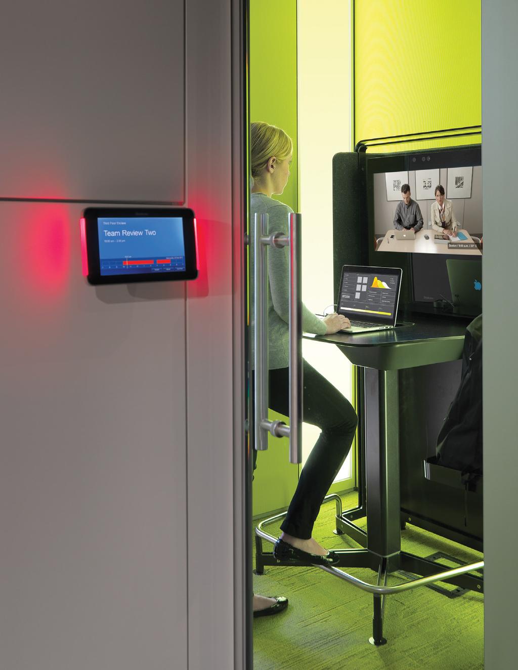 Kiosk B: Phone Booth Engage with a distant colleague via short-term
