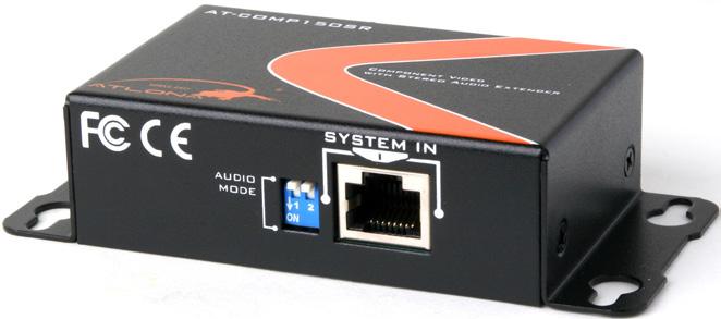 2. Receiver Unit: AT-COMP150R 2.1. Input Panel 5 6 5. AUDIO MODE: See next section for more detail. 6. SYSTEM IN: Connect a CAT5e/6 cable and link to the SYSTEM OUT port on the Sender unit. 2.2. Output Panel 7 8 7.
