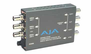 D-Series Miniature Converters D10AD Component or Composite Analog to SD- Converter, 10-bit The D10AD provides excellent-quality 10-bit conversion of component or composite analog video to with EDH.