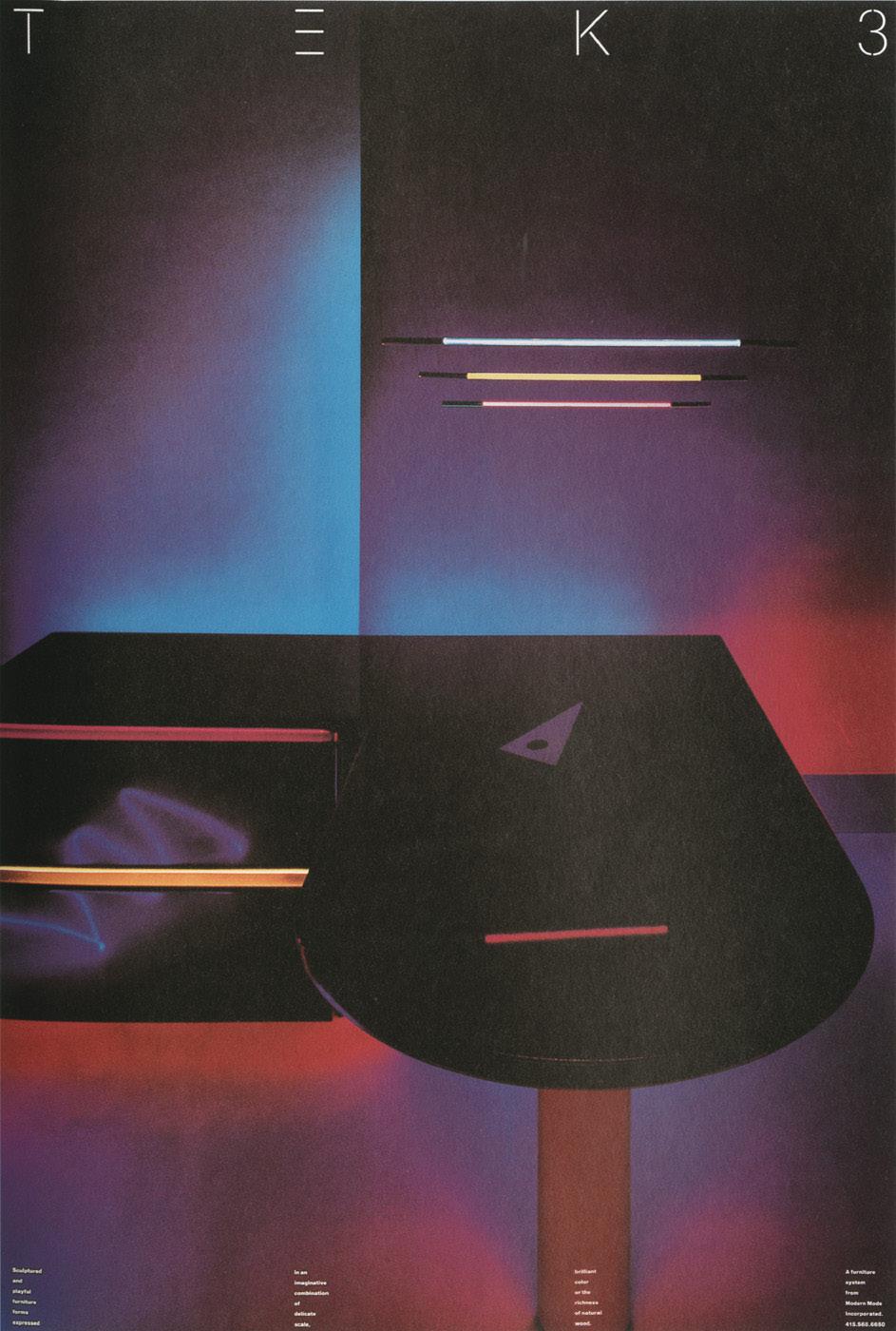 Michael Vanderbyl TEK3 Vanderbyl Design, 1988 Poster for technotronic music project Michael Vanderbyl was an influential member of a group of new wave designers located in