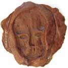 non-figuratively (fig 14-16). Figure 8: Imprint of Mask, a self-portrait carved from a potato.
