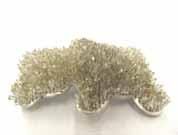 Figure 42: Woven teddy. Sterling silver shape and sterling silver wires. l (max): 45,90mm; w (max): 30,20mm; d (max): 12,85mm. 2005. Own photo.