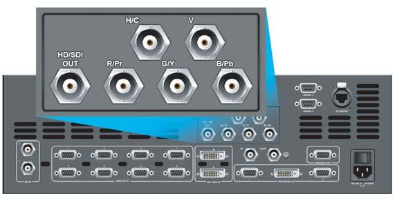 Enhanced Output Card The Enhanced Output Card (EOC) is a factory-installed option that provides additional video outputs at the same (or different) resolutions than the system s main