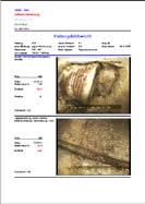 PANORAMO films - Digital inspection images Export Report Viewer - Reports with inspection data, photos, section graphics, manhole