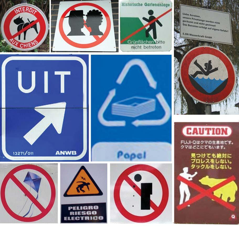 Speaking 1 01 Vocabulary - Signs What do these signs mean? Where would you see them? What languages are the non-english signs? Useful Phrases I think this one means you can t walk on the grass.