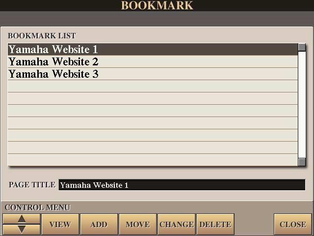 Editing Bookmarks From the Bookmark display, you can change the names and rearrange the order of your bookmarks, as well as delete unnecessary bookmarks from the list.