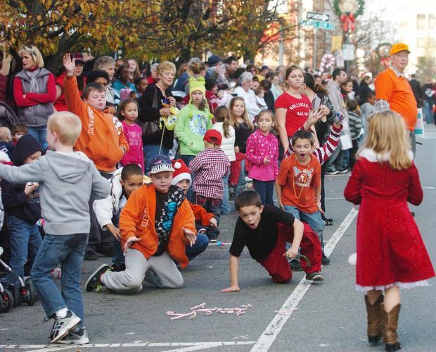 on Kids run for candy at the 25th annual