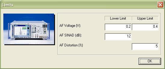 It is also possible to check whether the output voltage of the audio signal is within the expected range.