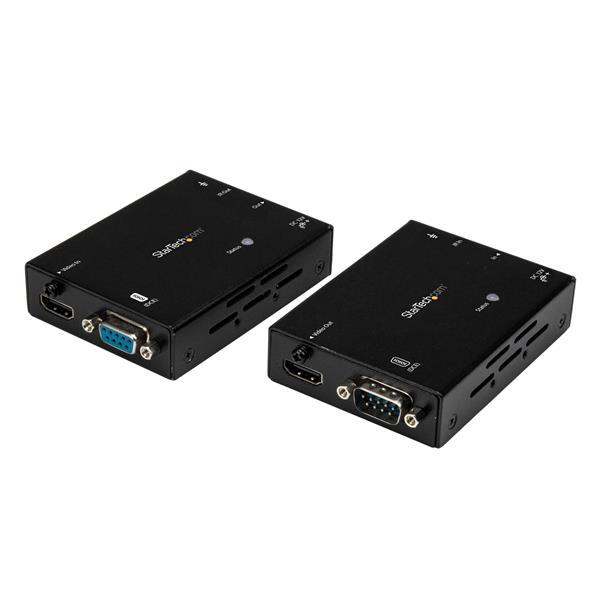HDMI over CAT5 Extender with IR and Serial - HDBaseT Extender - 4K Product ID: ST121HDBTL This HDBaseT extender kit can transmit your 4K HDMI signal up to 115 ft.