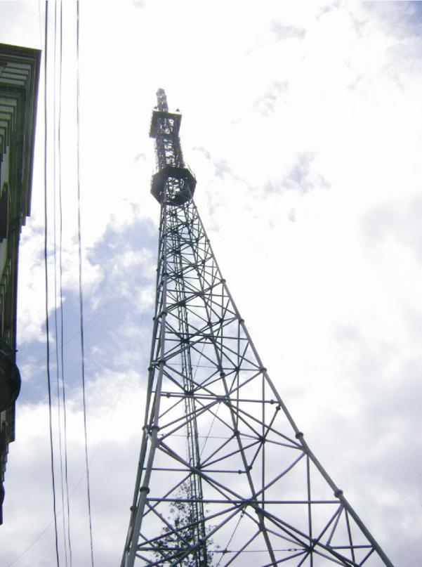 Figure 4: The 70m tower at Singh Durbar, Kathmandu proposed for DTTB Source: NTV Thereafter in the second and third phase, four to five transmitters etc.