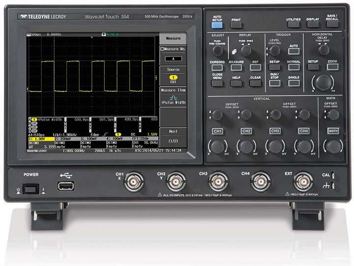 Operator s Manual WaveJet Touch Overview Front of the Oscilloscope C A B A.