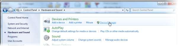 To access Device Manager (Windows 7), click on the Windows Start button and select Control Panel.