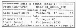 Section 6: Sampling and editing sounds 133 6.3 Editing an existing sound This function is used to edit a drum sound in your MPC60. The available features are: Edit the sound name.