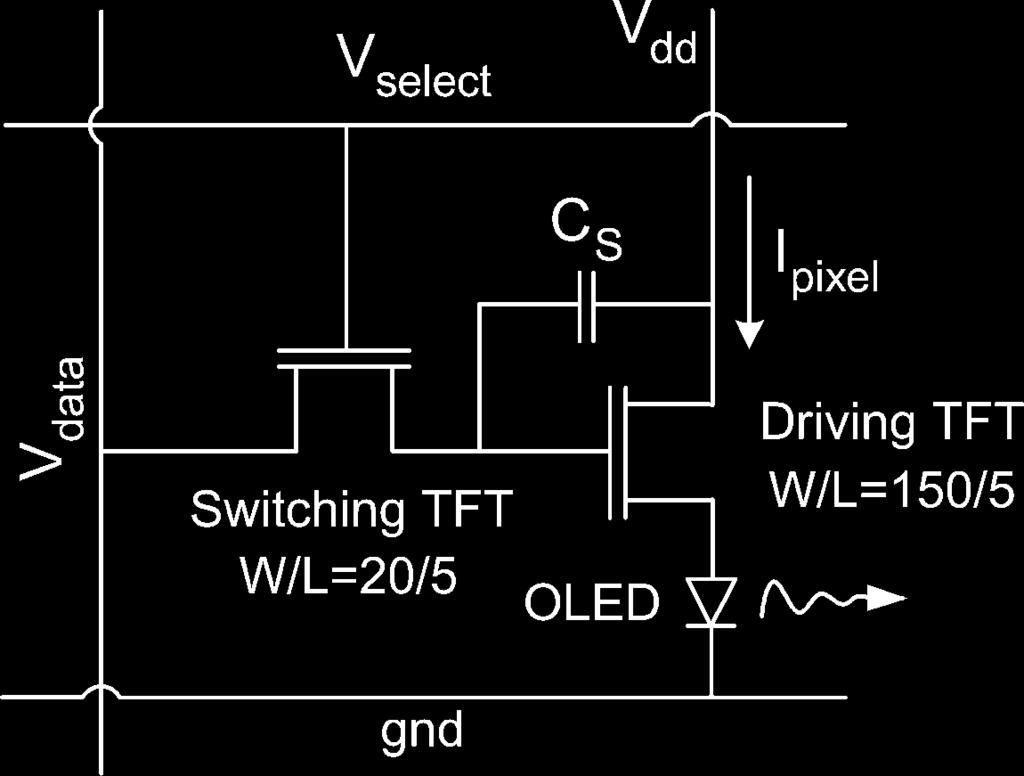 2 IEEE ELECTRON DEVICE LETTERS Fig. 1. Circuit schematic of a two-tft AMOLED pixel. Fig. 3.