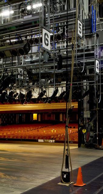 technical specifications STAGE SYSTEMS Standard facility equipment includes: Road Board hook-up consisting of four 3-phase 5-wire 400 amp panels downstage right Basic theatrical front lighting