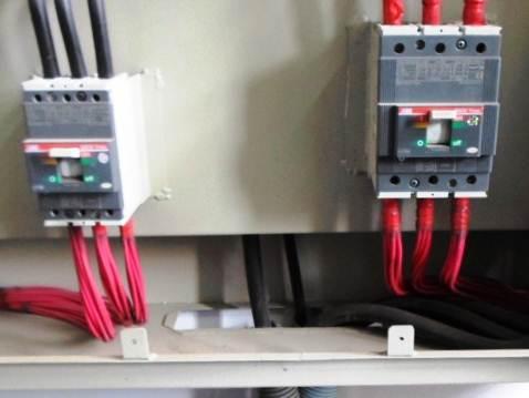 Finding #: E- 17 Multiple cables terminating to MCCB in panel. Multiple cables connecting at a MCCB terminal must be removed.