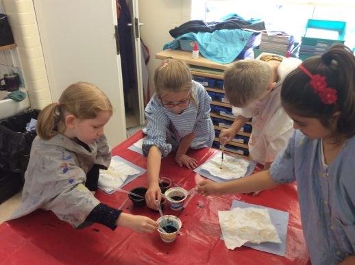 Page 3 YEAR 2 ART WEEK Our Year 2 children completed their art week activities early this week. They were busy creating batik images using a flour & water paste. Looks like great fun!
