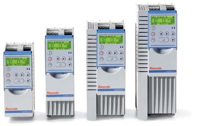 2 Bosch Rexroth AG Electric Drives and Controls Documentation Benefits: Sensorless vector control Linear V/f curve Output frequency from 0 Hz to 400 Hz Overload capacity: 200% for 5 s and 150% for 60