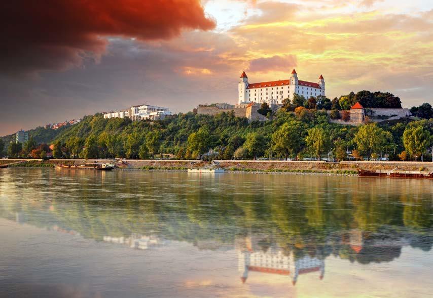 Bratislava castle at sunset To reserve your space