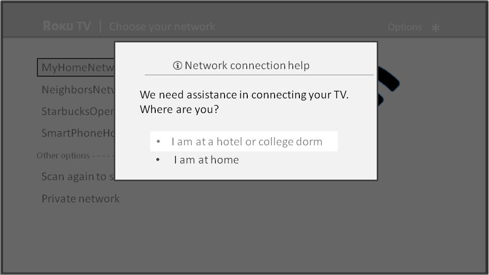 To connect your TV to a restricted network: 1.